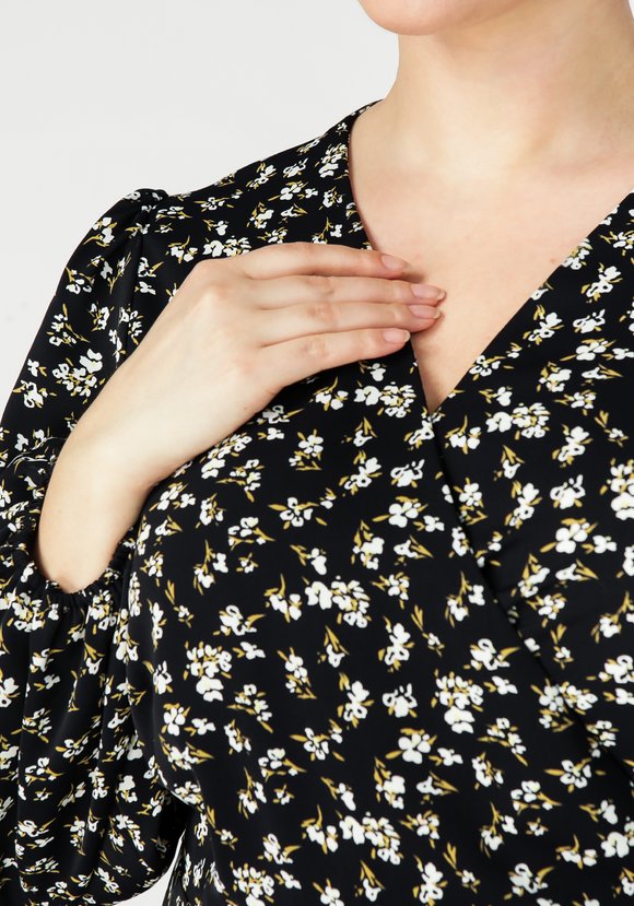 Платье принтованное на запах с поясом шир.  580, рис. 3