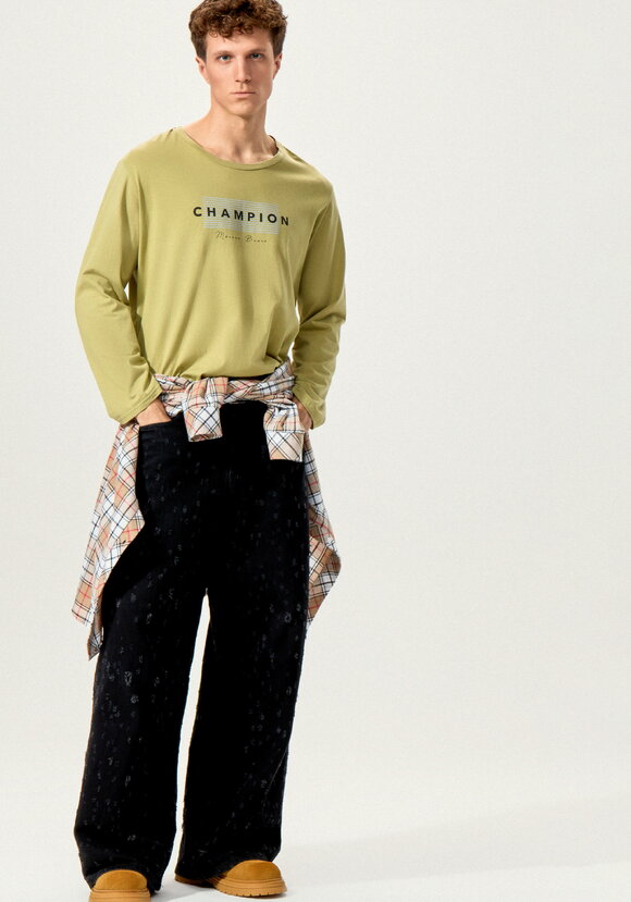 Лонгсливы с лаконичным принтом, 2 шт. шир.  580, рис. 18