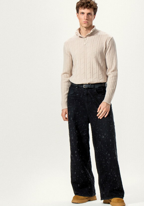 Джемпер с воротом-стойкой и планкой шир.  580, рис. 13