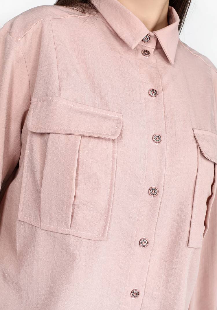 Блуза с карманами на груди шир.  750, рис. 8