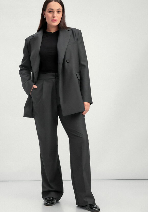 Брюки со стрелками и резинкой по поясу шир.  580, рис. 1