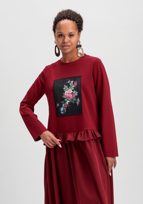 Платье с рисунком 3D шир.  580, рис. 2