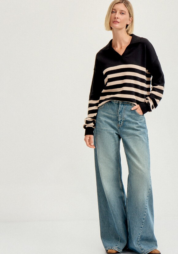 Джемпер поло в полоску шир.  580, рис. 20