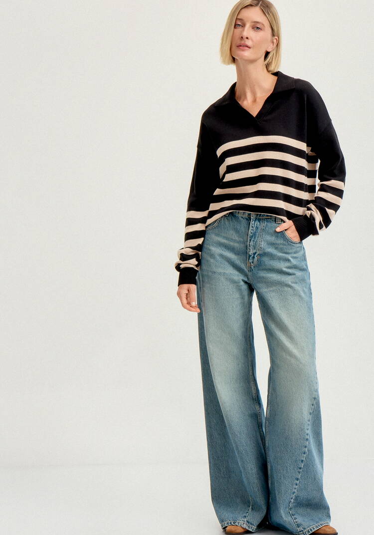 Джемпер поло в полоску шир.  750, рис. 20