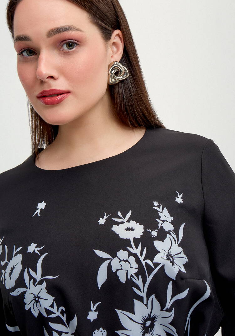 Платье с цветочным принтом А-силуэта шир.  750, рис. 14