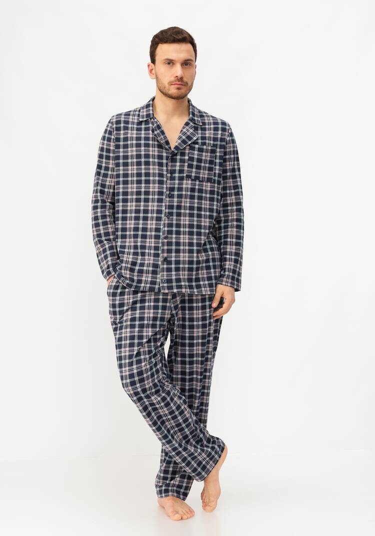 Пижама мужская в клетку шир.  750, рис. 17