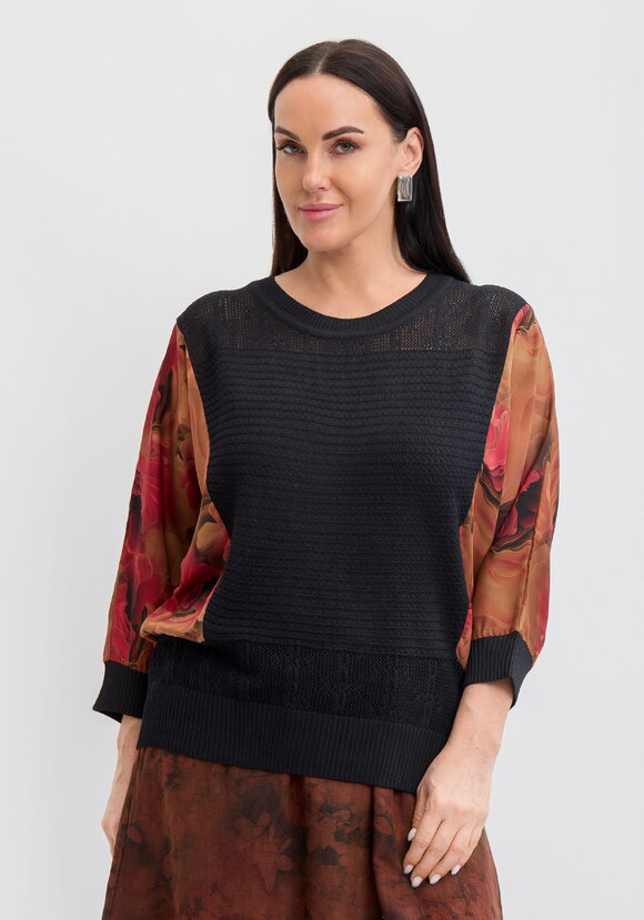 Джемпер Летучая мышь с принтом шир.  580, рис. 10