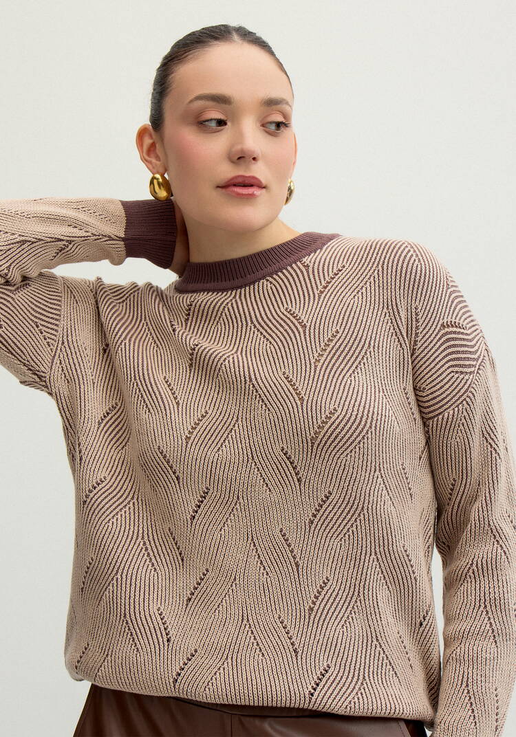 Джемпер с фактурным орнаментом шир.  750, рис. 8