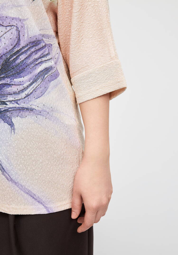 Блуза с цветочным принтом Инга шир.  750, рис. 5