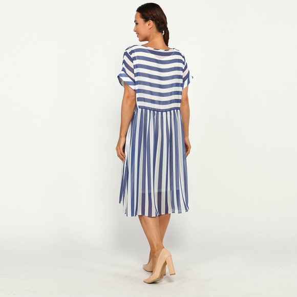 Платье в полоску с коротки рукавом шир.  580, рис. 4