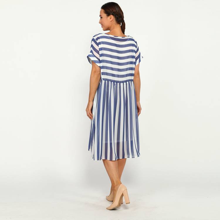 Платье в полоску с коротки рукавом шир.  750, рис. 4