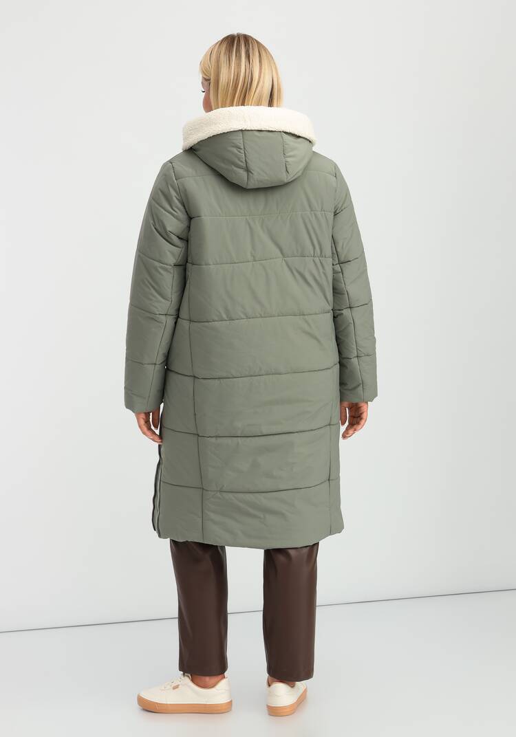 Пальто с капюшоном из меха шир.  750, рис. 14