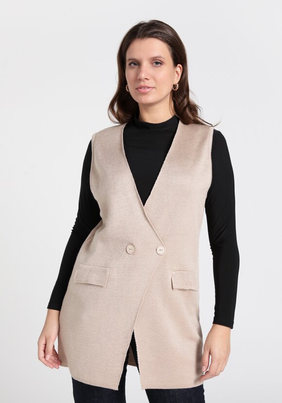 Жилет на пуговицах свободного силуэта шир.  580, рис. 7