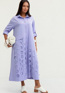 Платье А-силуэта с перфорацией