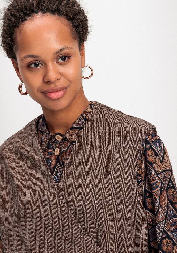 Жилет на запах свободного кроя шир.  750, рис. 16