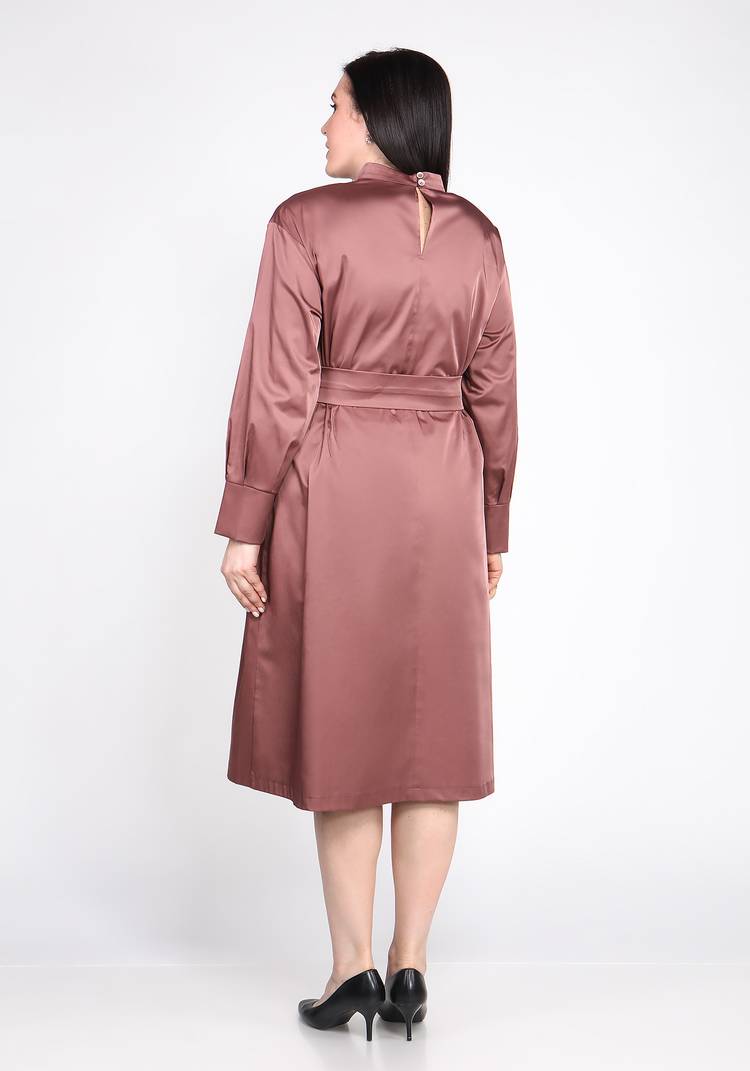 Платье с поясом на пуговицах шир.  750, рис. 3