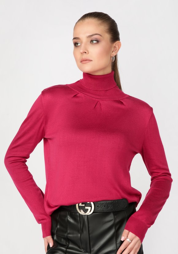 Джемпер женский со складками по полочке шир.  580, рис. 17