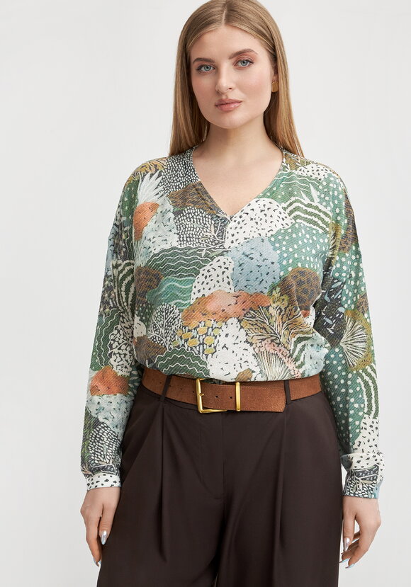 Джемпер с художественным рисунком Агата шир.  580, рис. 1