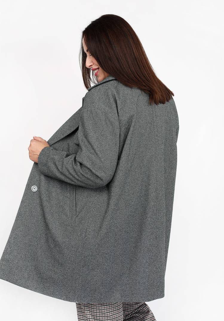 Пальто прямого кроя с английским воротником шир.  750, рис. 6