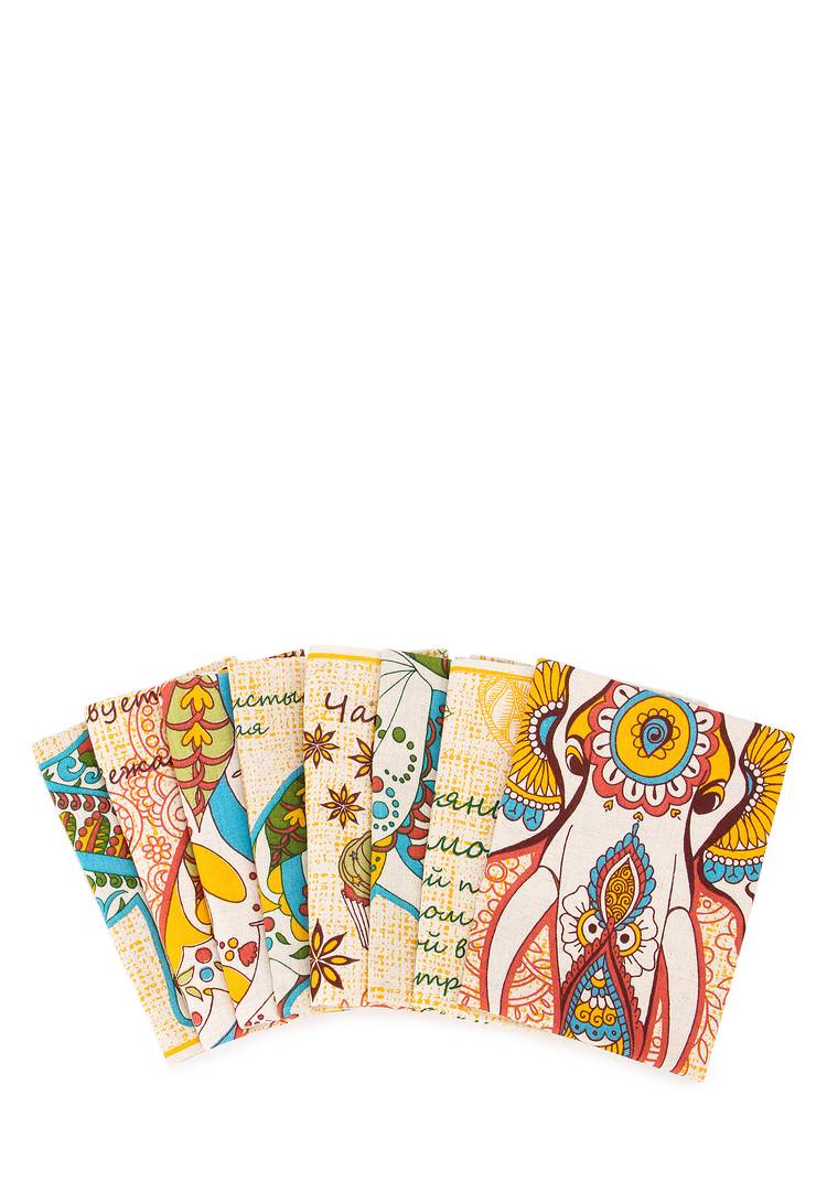 Комплект льняных полотенец  с принтом шир.  750, рис. 21