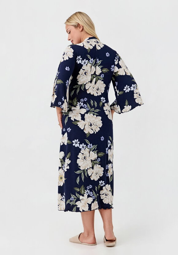 Халат на запах с цветами шир.  580, рис. 2