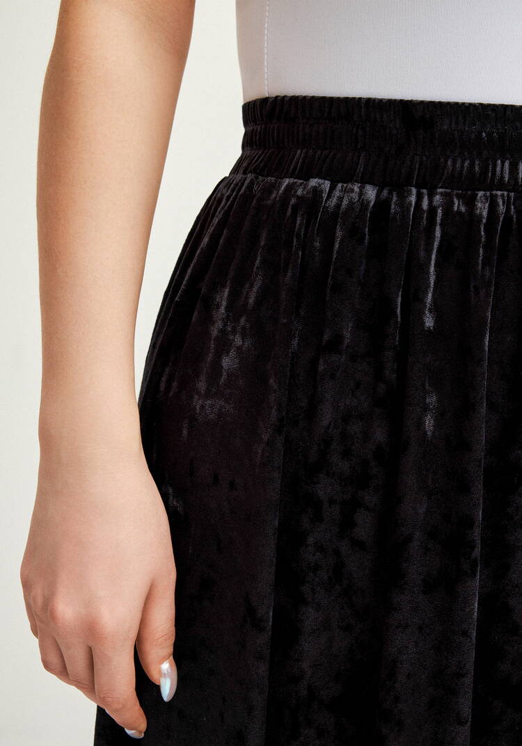 Юбка полусолнце из бархата шир.  750, рис. 19