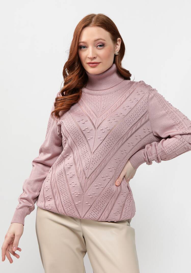 Джемпер прямого силуэта с ажурным рисунком шир.  750, рис. 23