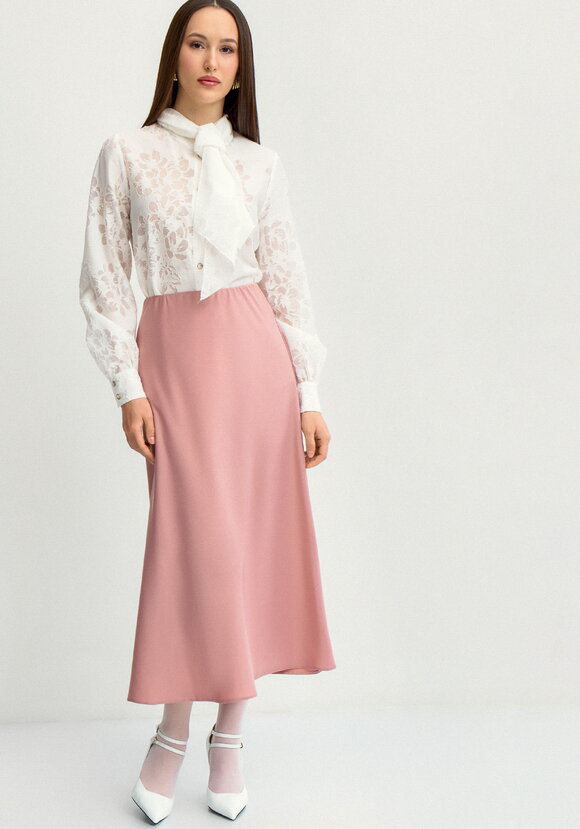 Юбка шелковая А-образного кроя шир.  580, рис. 1