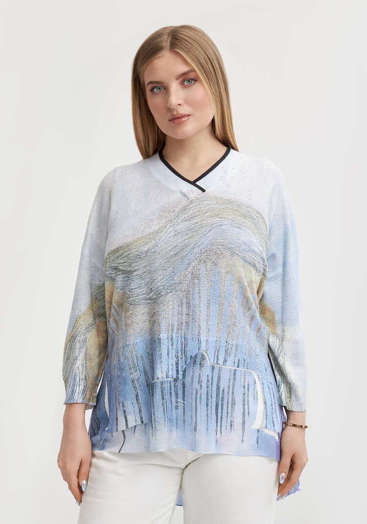 Джемпер-туника с дизайнерским принтомМилана шир.  750, рис. 10