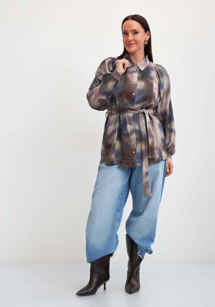Блуза с принтом на пуговицах Ирида шир.  750, рис. 2