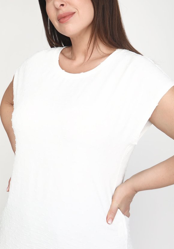 Топ однотонный со спущенным рукавом шир.  580, рис. 4