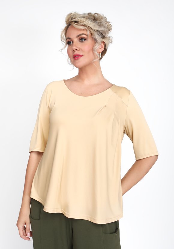 Блуза со складками на плече шир.  580, рис. 2