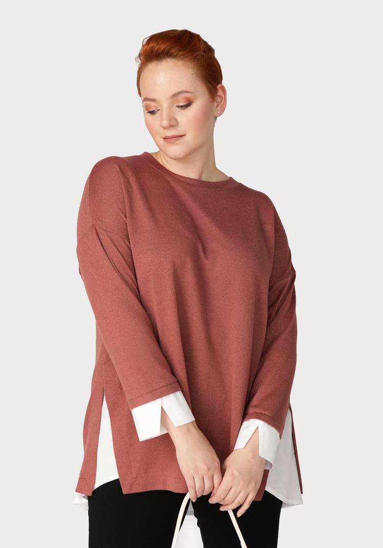 Туника свободная с контрастными вставками шир.  750, рис. 6