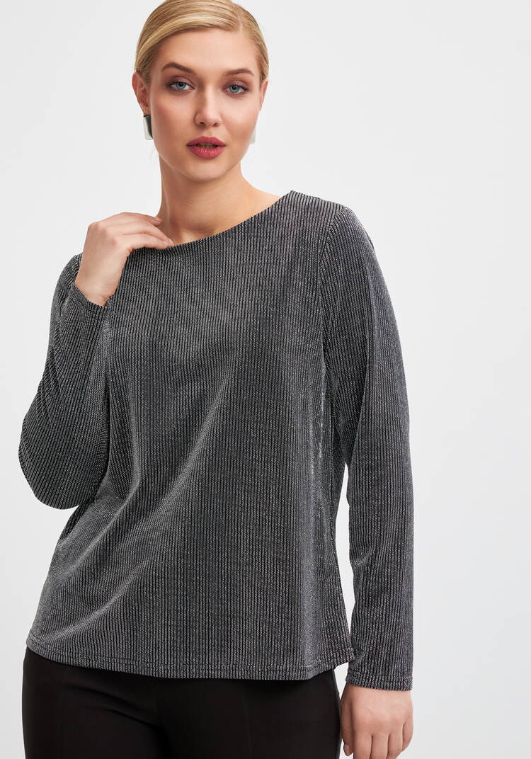 Блуза из трикотажа с люрексом шир.  750, рис. 6