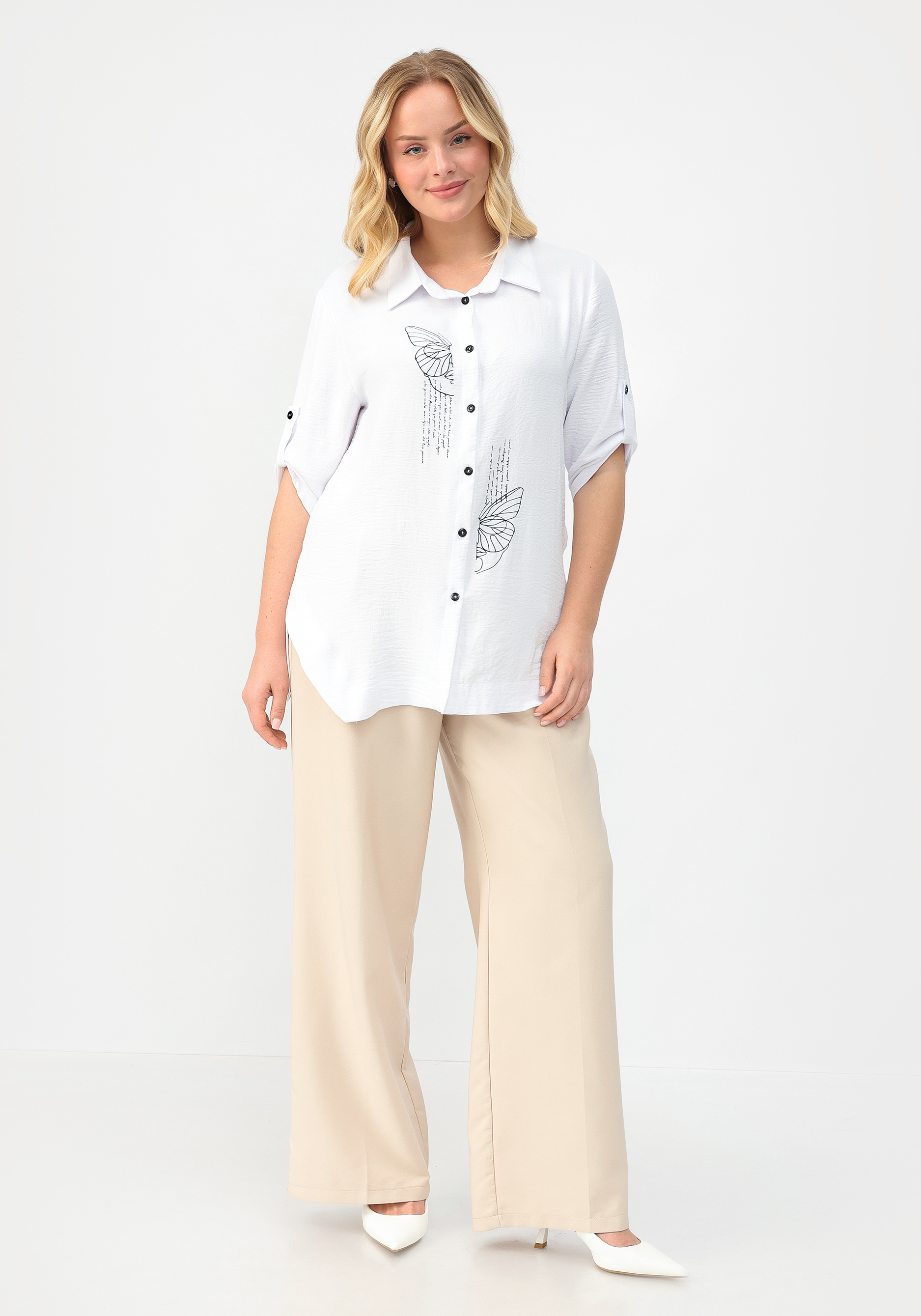 Рубашка "Катрина" Vittori Vi, размер 50, цвет белый - фото 7