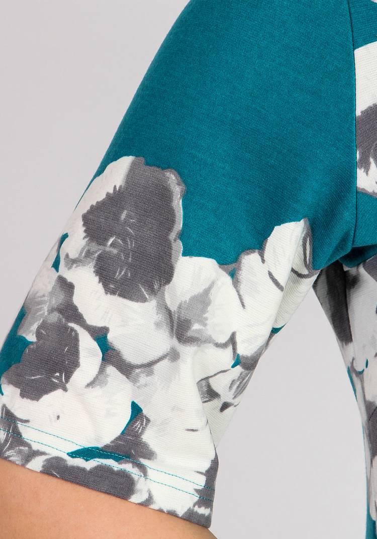 Платье с цветочным принтом и рукавом 1/2 шир.  750, рис. 4