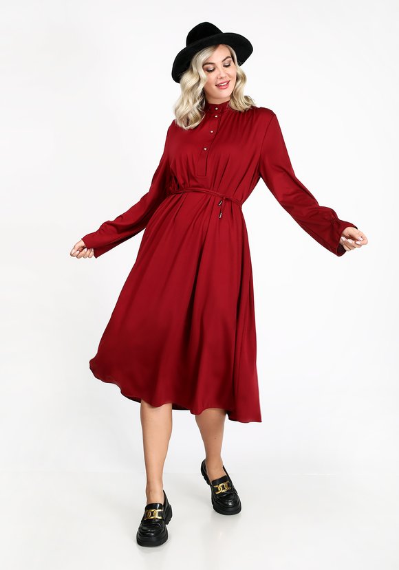 Платье свободного кроя с поясом в комплекте шир.  580, рис. 5