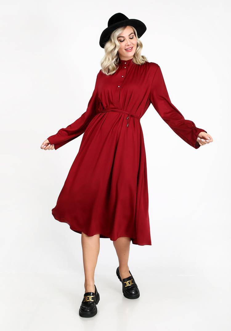 Платье свободного кроя с поясом в комплекте шир.  750, рис. 5