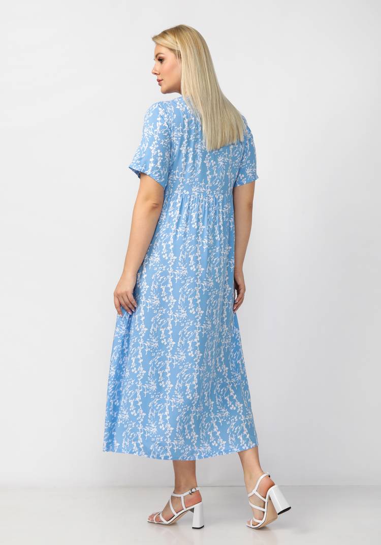 Платье свободного кроя с отрезной кокеткой шир.  750, рис. 13