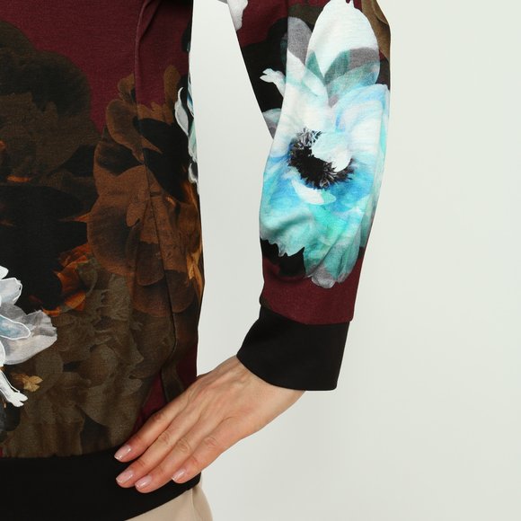 Блуза с оригинальной отделкой и принтом шир.  580, рис. 4