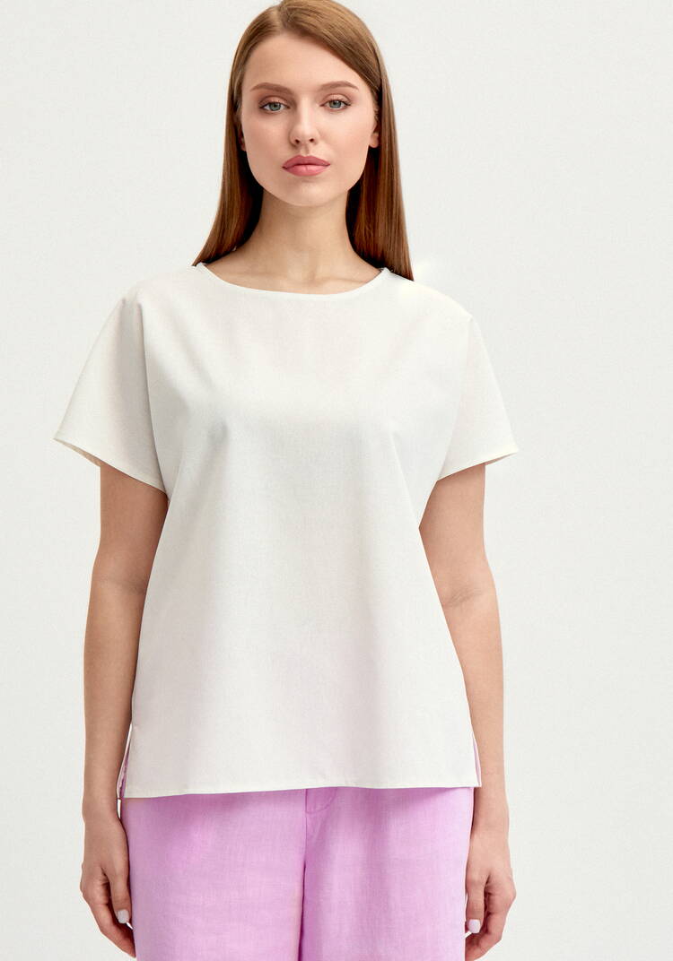 Блуза изо льна шир.  750, рис. 4