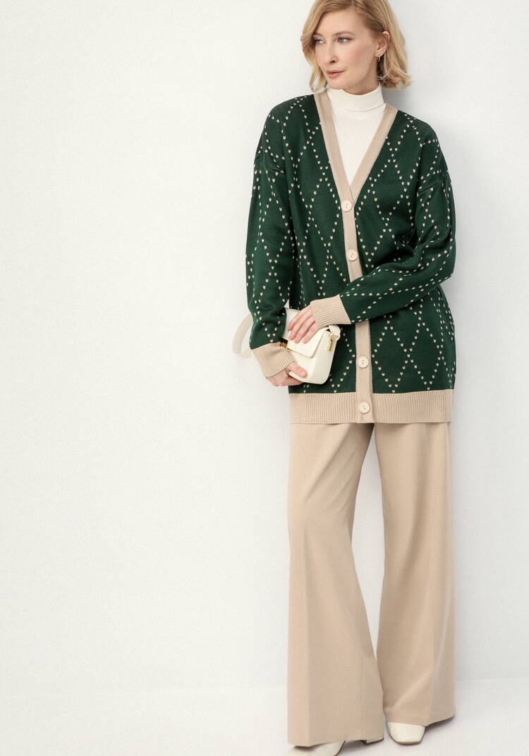 Кардиган с рисунком ромб шир.  750, рис. 2