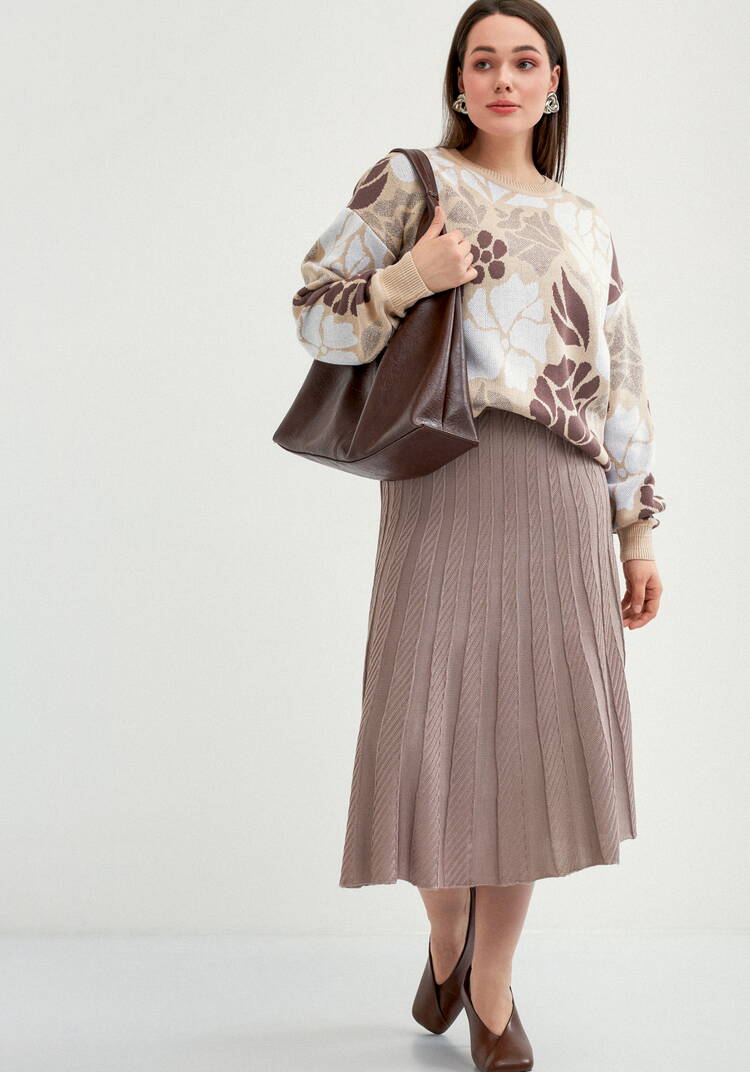 Юбка миди А-силуэта с переплетениями шир.  750, рис. 16