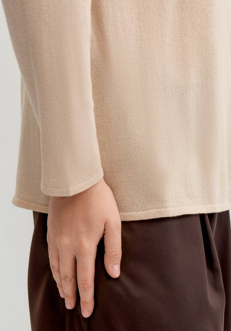 Джемпер свободный с горлом лодочкой шир.  750, рис. 5