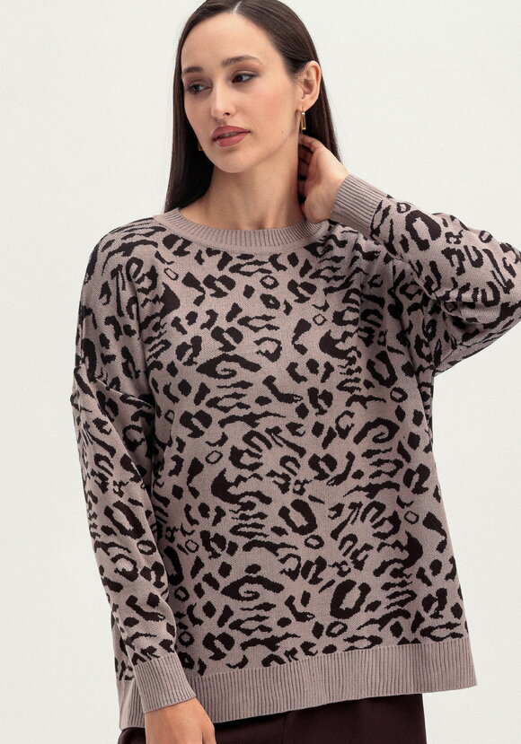 Джемпер с леопардовым принтом шир.  580, рис. 9