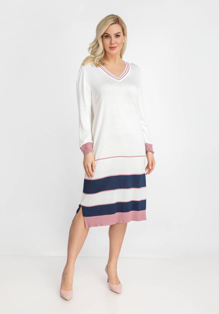 Платье с V-образным вырезом и полосками шир.  750, рис. 6