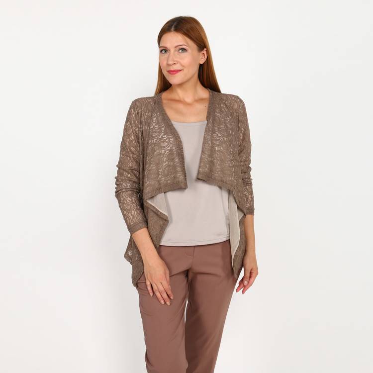 Кардиган кружевной с длинным рукавом шир.  750, рис. 6