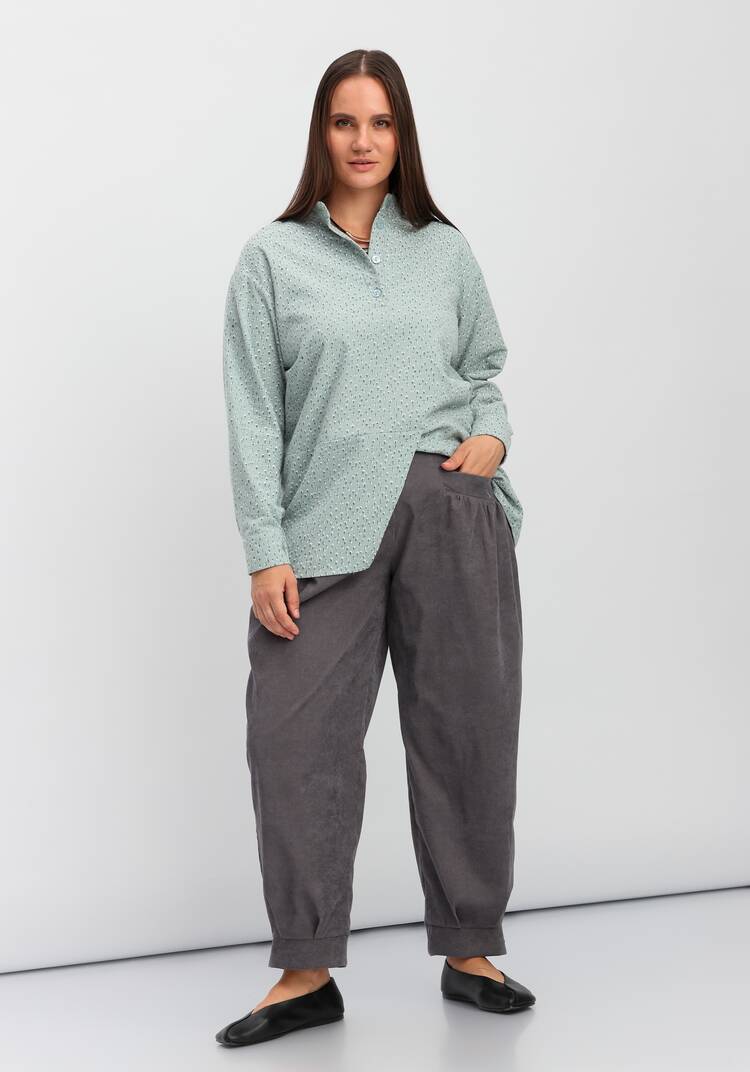 Брюки-бананы с манжетами по низу шир.  750, рис. 24