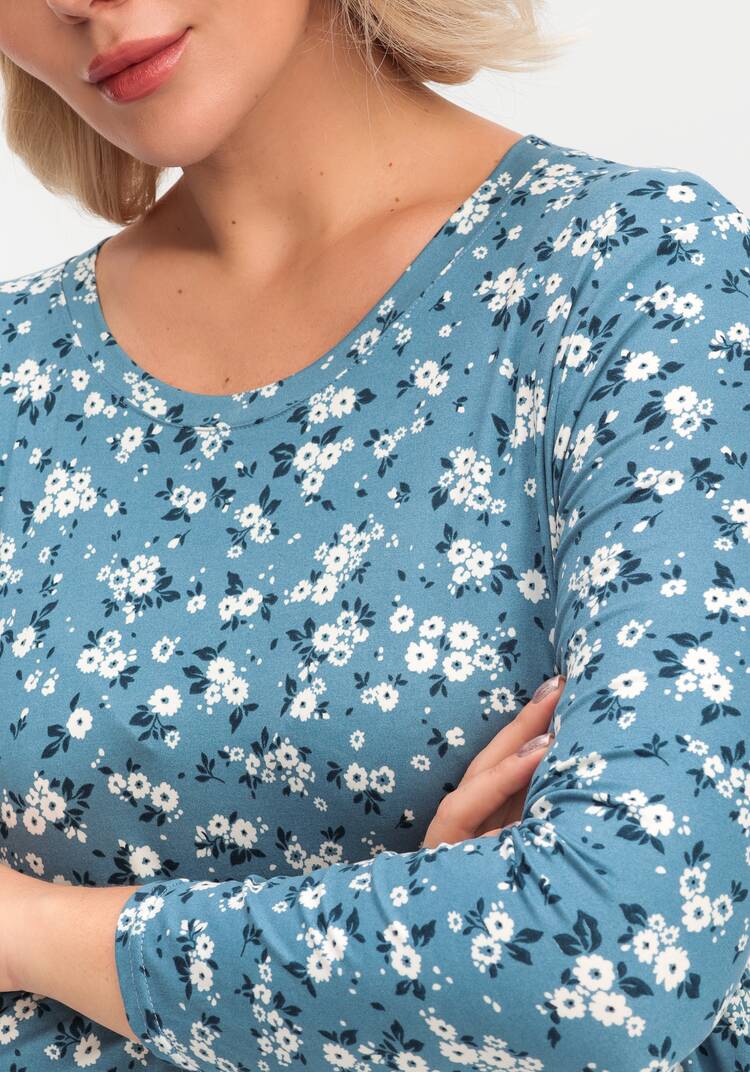 Платье с цветочным рисунком и рукавами 3/4 шир.  750, рис. 22