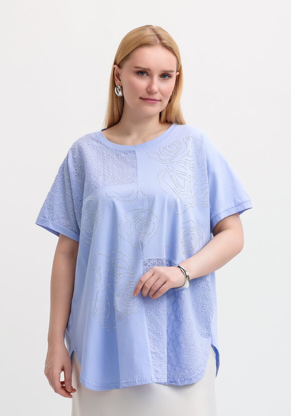 Футболка с рисунком из страз шир.  580, рис. 6